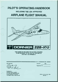 Dornier DO 228-100 Aircraft Pilot's Operating Handbook - Airplane Flight Manual , ( English Language ) -1983