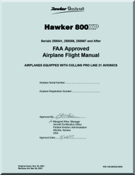 Hawker Raytheon Beechcraft / Hawker 800 XP Aircraft Airplane Flight Manual