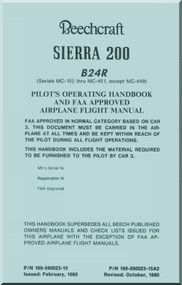 Beechcraft Sierra 200 B24R Aircraft Pilot's Operating Handbook and Airplane Flight Manual - 1990