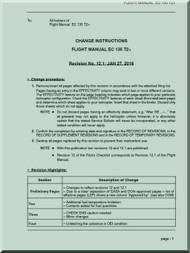  Airbus / Eurocopter EC 135 T2+ Helicopter / Rotorcraft Flight Manual - Revision 12.1- 488 pages - ( English Language )