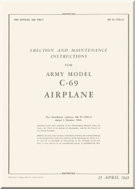 Lockheed C-69 Aircraft Erection and Maintenance Instructions Manual - An 01-7CJ- -2 -1964