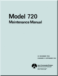  Rockwell / Aero Commander 720 Aircraft Maintenance Manual -1958

Your image was added to the product.