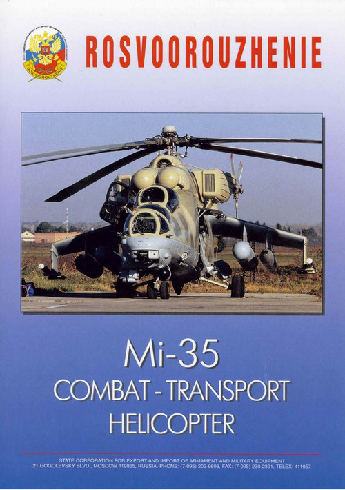 Mil Mi-35 M Helicopter Technical Brochure Manual  -2  , ( English Language )