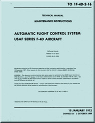  Mc Donnell Douglas F-4 D Aircraft Flight Control System Manual - T.O 1F-4D-2-16 - 1989