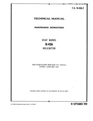  KAMAN H-43 A Helicopter Maintenance Instructions Manual - T.O. 1H-43A-2 -1959