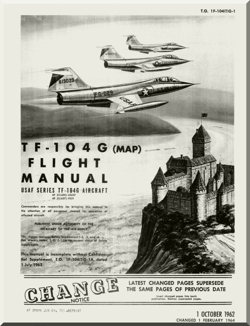 Lockheed TF-104 G ( MAP) Aircraft Flight Manual - 1F-104(T)G-1 - 1962