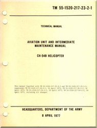 Sikorsky S-64 CH-54 B Helicopter Maintenance Manual 55-1520-217-23-2-1