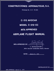 CASA C-212- CC Aviocar Aircraft Flight Manual - (English Language )