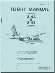 Aero Commander U-4 A, B Aircraft Flight Manual - T.O. 1U-4A-1- 1965