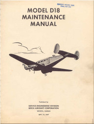  Beechcraft D 18 S Aircraft Maintenance Manual - 1947