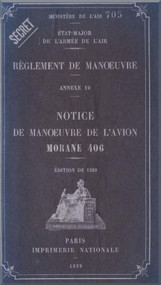 Morane Saulnier MS-406 Aircraft Pilot's Manual ( French Language )