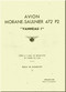 Morane Saulnier MS-472 P2 Vanneau I Avion Aircraft Technical Manual ( French Language )