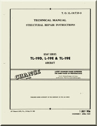 Cessna TL-19 D, L-19 E, TL-19 E Aircraft Structural Repair Instructions Manual - T.O. 1L-19(T)D-3 -1956
