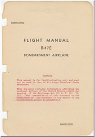 Boeing B-17 E Aircraft Flight Handbook Manual - D-3492 -