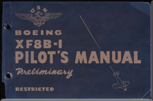 Boeing  XF8B-1   Aircraft Preliminary Pilot's   Manual 