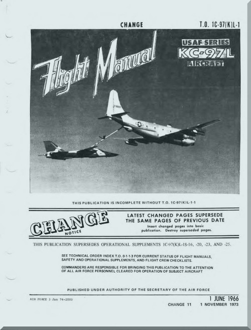 Boeing KC-97 L Aircraft Flight Manual - T.O. 1C-97(K)L-1 -1966