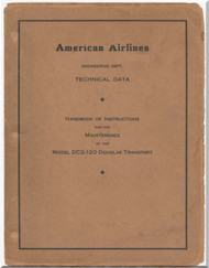 Douglas DC-2-120 Aircraft Handbook of Instructions Maintenance Manual - 