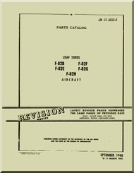 North American Aviation F-82 B, F, G, H Aircraft Parts Catalog Manual An 01-60JJ-4 - 1948