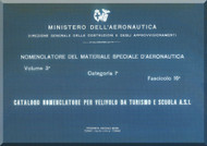 FIAT AS.1 and A.S.1 Idro  Aircraft Illustrated Parts Catalog  Manual,  Catalogo Nomenclatore ( Italian Language ) 
