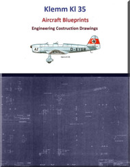 Klemm 35 Aircraft Blueprints Engineering Construction Drawings on DVDs or Download