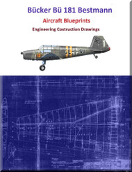 Bucker 181 " Bestmann" Aircraft Blueprints Engineering Construction Drawings on DVDs or Download