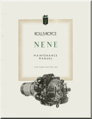 Rolls Royce Nene Aircraft Engines Maintenace Manual TSD 285 - 1950
