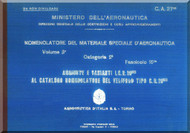 FIAT CR.20 Bis Idro Aircraft Illustrated Parts Catalog Manual, Catalogo Nomenclatore ( Italian Language ) , MM 2268 - CA. 227 Bis -1932