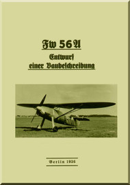 Focke-Wulf FW 56 Aircraft Handbook Manual, LDv 374 , (German Language ) - , 1936,