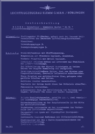 Klemm Kl 31 Kl 32 Aircraft Building Specification Manual , - (German Language )