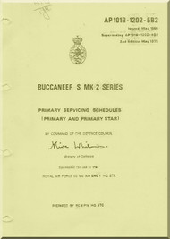 Blackburn Buccaneer S Mk2 Aircraft Primary Servicing Schedule Manual - - AP 101B-1202-5B2 -1988