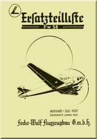 Focke-Wulf FW 58 B und C Aircraft Illustrated Parts Catalog - Ersatzteilliste - 1937 / 1941 - (German Language)