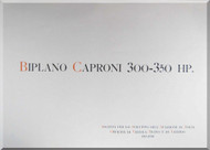 Caproni 300-350 HP Aircraft Illustrated Parts Catalog Manual, Catalogo Nomenclatore (Italian Language) - 1916