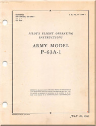 Bell P-63 A-1 Aircraft Pilot Flight Operating Instructions AN 01-110FP-1 - 1943