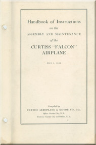 Curtiss Falcon Airplanes Aircraft Assembly and Maintenance Manual - 1928