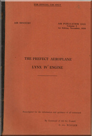 A. V. Roe Avro 626 " Prefect " Aircraft Instructions Book Manual - Air Publication 1513 - Vol I - 1935