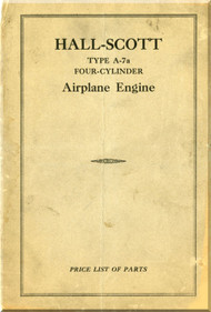  Hall-Scott Type 7a Airplane Aircraft Engines Price List and Parts Manual 