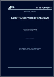 SIAI Marchetti F-260EU Aircraft Parts Catalog Manual ( English Language ) , PI 1T-F260EU-4