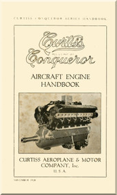 Curtiss V-1570 Conqueror Aircraft Engine Handbook Manual 