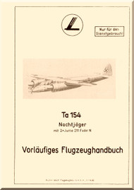 Focke-Wulf Ta-154 " Moskito "Aircraft Handbook Manual , (German Language) - 1943
