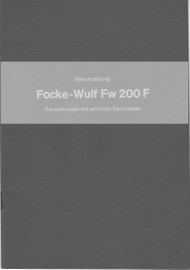 Focke-Wulf FW 200 F Aircraft Range Increase Manual , (German Language) - 1943 