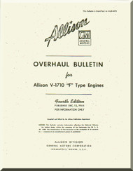 Allison V-1710 F Aircraft Engine Overhaul Bulletin Manual - ALD-4F3