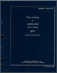 Douglas JD-1 Aircraft Parts Catalog Manual - NAWEPS 01-40AR-504 - 1948