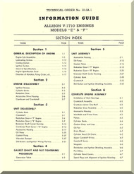 Allison V-1710 E F Aircraft Engine Information Guide Manual