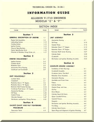 Allison V-1710 E F Aircraft Engine Information Guide Manual