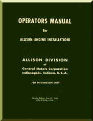 Allison V-1710  Aircraft Engine Operators  Manual  ( English Language ) 