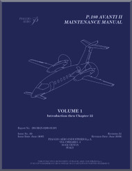 Piaggio P.180 Avanti II Aircraft Maintenance Manual - 3428 pages - (English Language) 