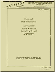 Mc Donnell Douglas F2H- 1, -2, -2N, -2P  Aircraft Illustrated Parts Catalog  Manual - 01-245FB-4 -1953
