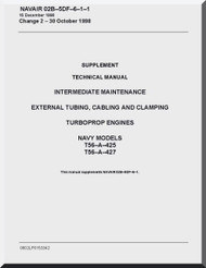 Allison T56-A-425 -427  Aircraft Engine  Supplement Intermediate Maintenance Instructions  Manual  ( English Language ) - NVAIR 02B-5DF-6-1-1