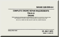 Allison T56    Aircraft Engine Engine Repair Requirements Manual  ( English Language ) - NAVAIR 02B-5DD-6-4 - 1971