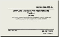 Allison T56    Aircraft Engine Repair Requirements Manual  ( English Language ) - NAVAIR 02B-5DD-6-4 - 1971